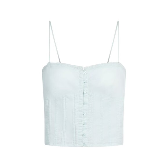 SKIMS Cotton Voile Cropped Cami in Frost Size Small - Picture 1 of 4